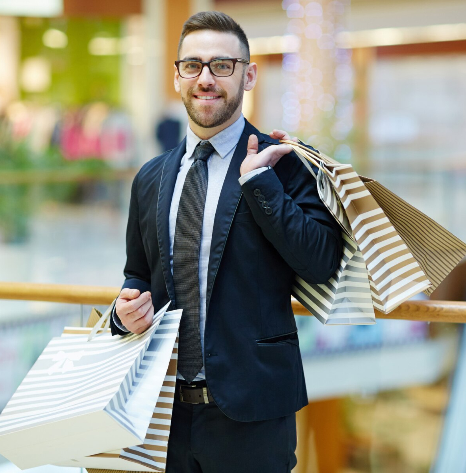 guy with shopping bag